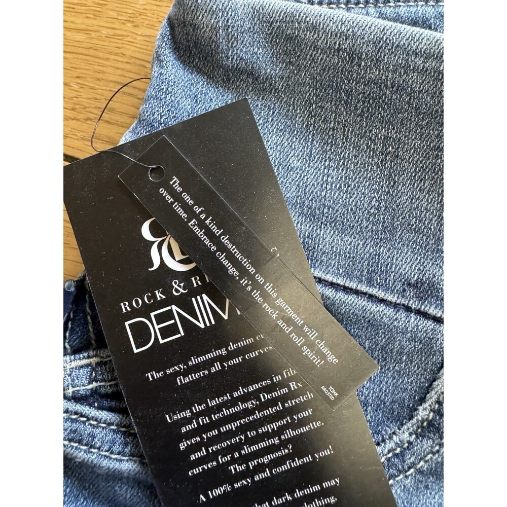 Rock & Republic Denim Rx The Slimming Cure Cuff Jeans Women Sz 4 Cuff Bottom NWT - Picture 8 of 15